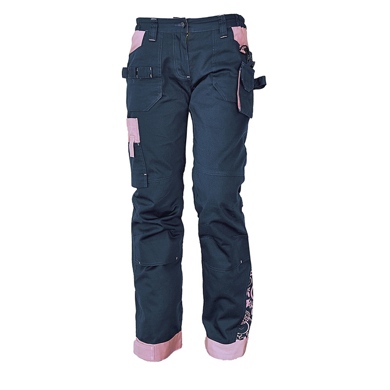 Cerva dames werkbroek Yowie 34 donkerblauw/paars