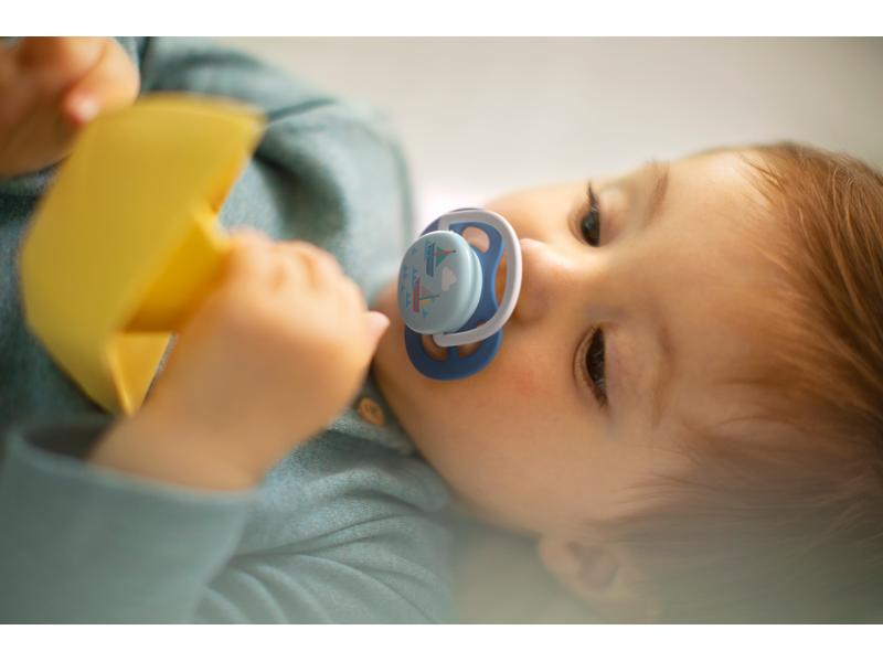 PHILIPS AVENT Nuggi Ultra Air Happy Papa & Boat 6-18 Mt. Leichter und atmungsaktiver Schnuller