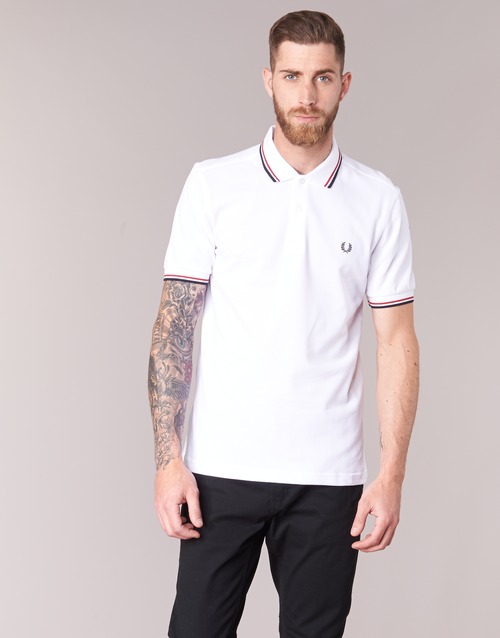 Fred Perry - THE FRED PERRY SHIRT - Blanc / Rouge
