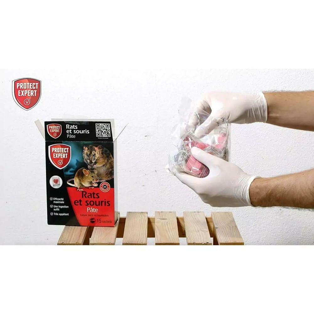 Protect expert rats et souris pâte en sachet 15 x 10 grs