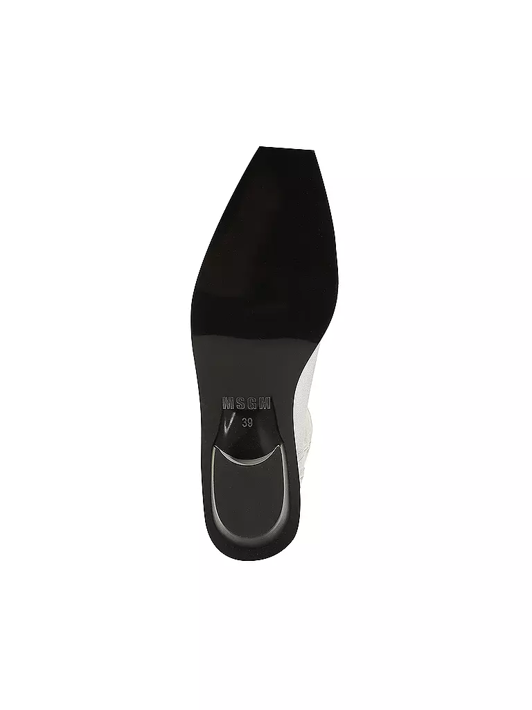 MSGM Lederstiefel silber