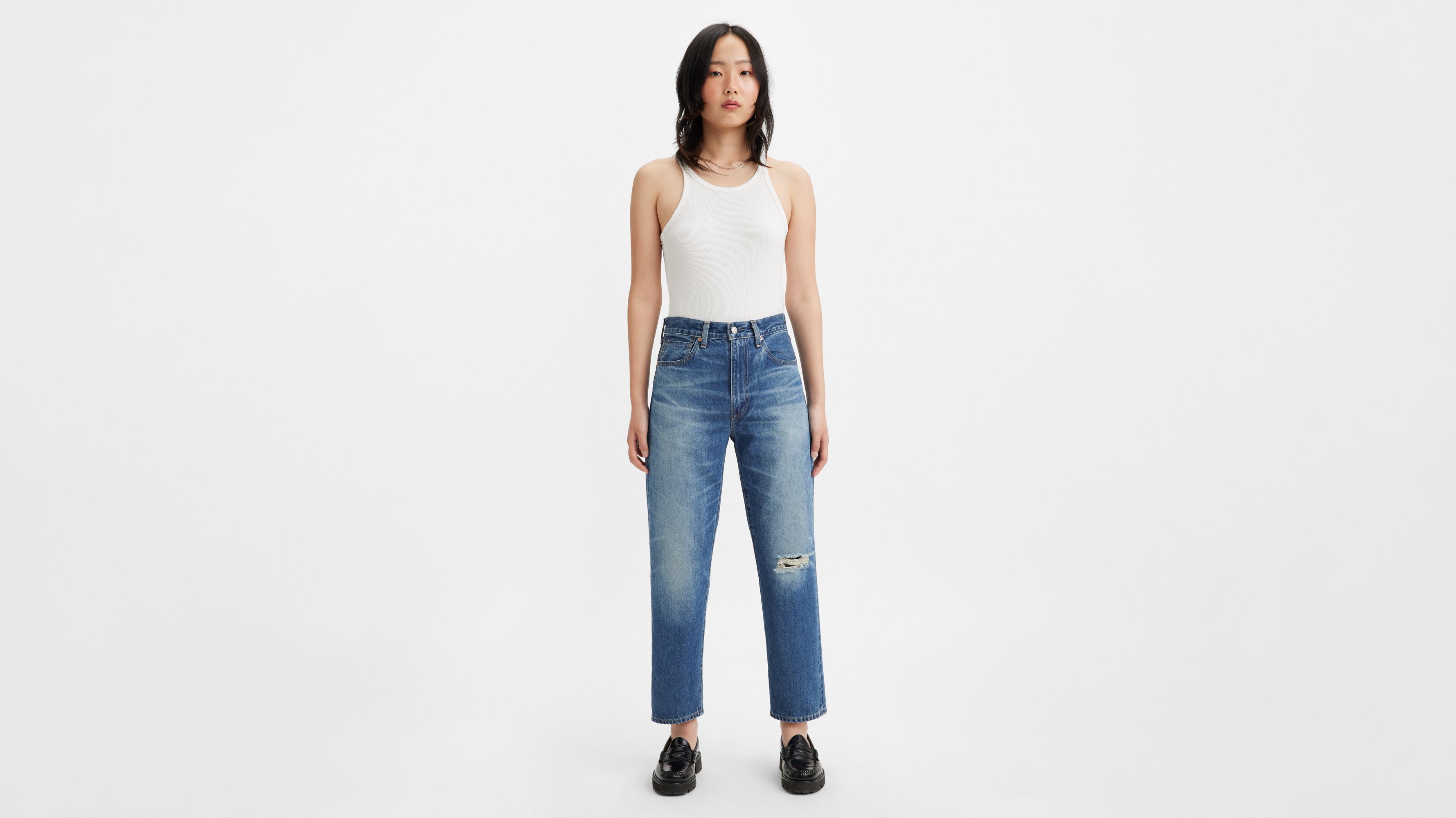 Jean Levi's® Column fabriqué au Japon - Mij Monsho Medium Worn In - Bleu