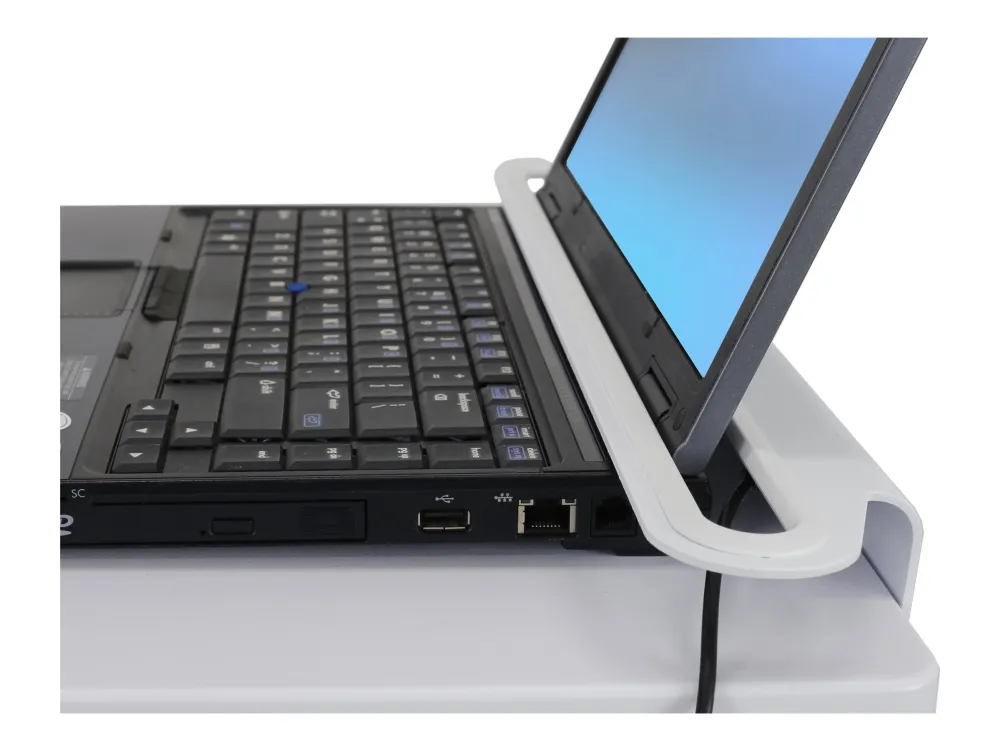 Ergotron StyleView - Vogn med hjul - til let brug - for notebook/stregkodescanner - medicinsk - stål - hvid, aluminium - skærmstørrelse: op til 17