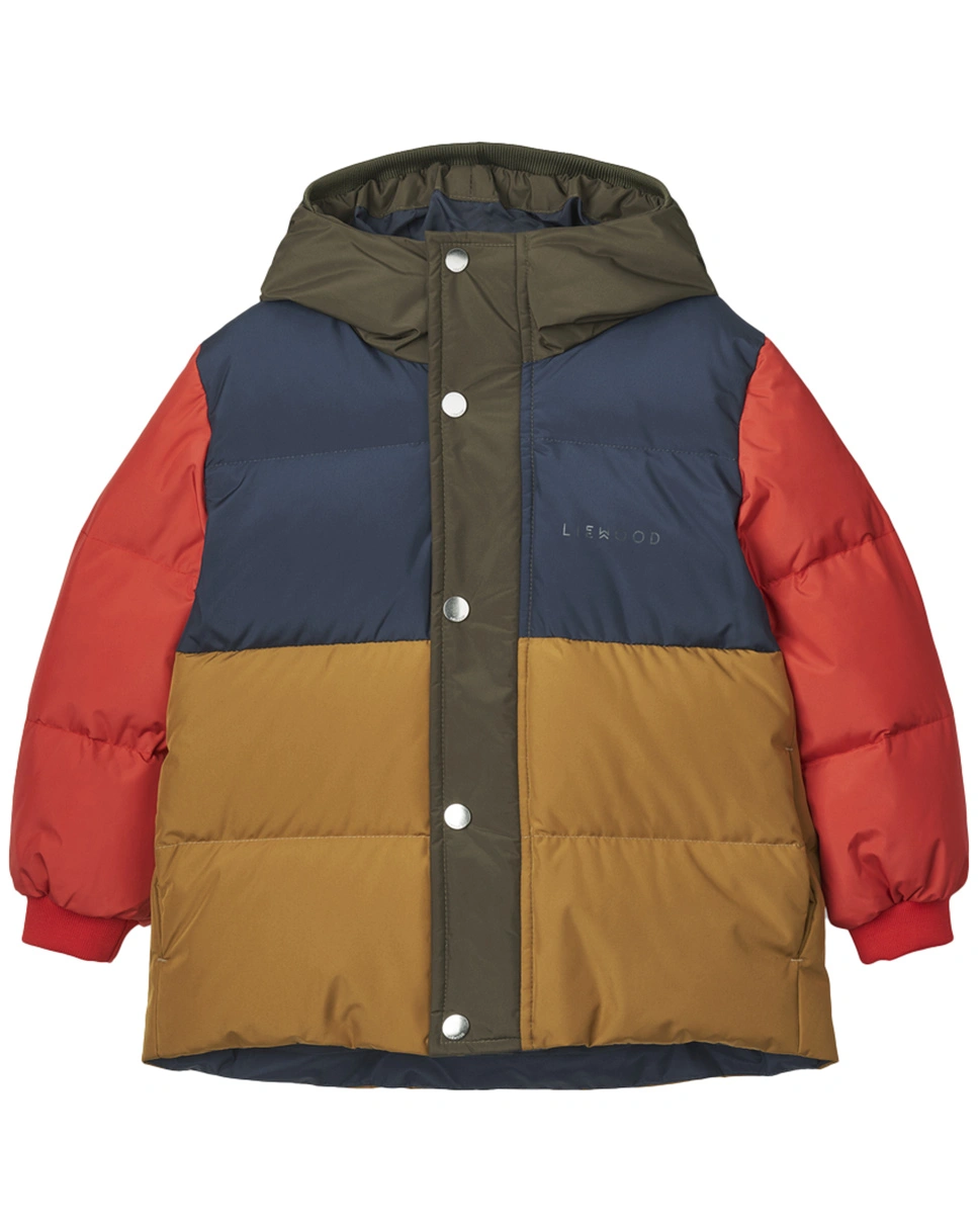 Daunen-Steppjacke PALLE in brown/multi