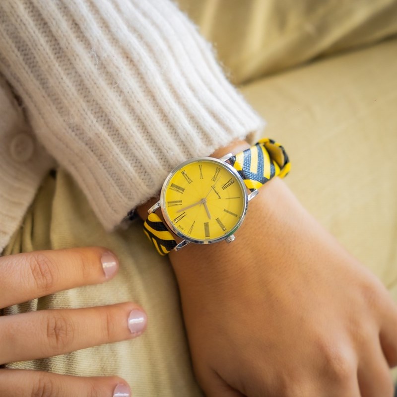 Montre Femme CHTIME bracelet Cuir Jaune
