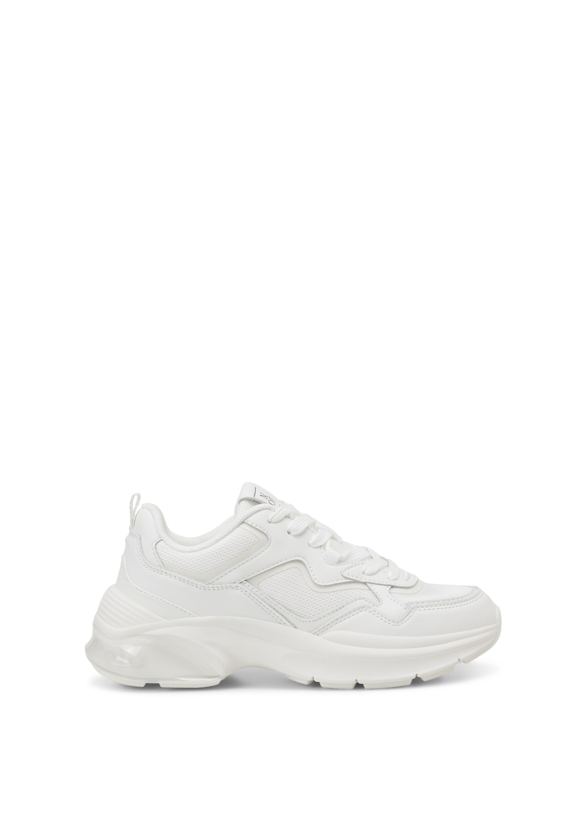 Bulky-Sneaker aus recycelter Leder-Textil-Kombination