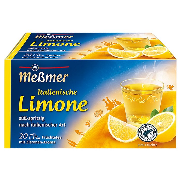 MESSMER Ländertee 50 g, Italienische Limone