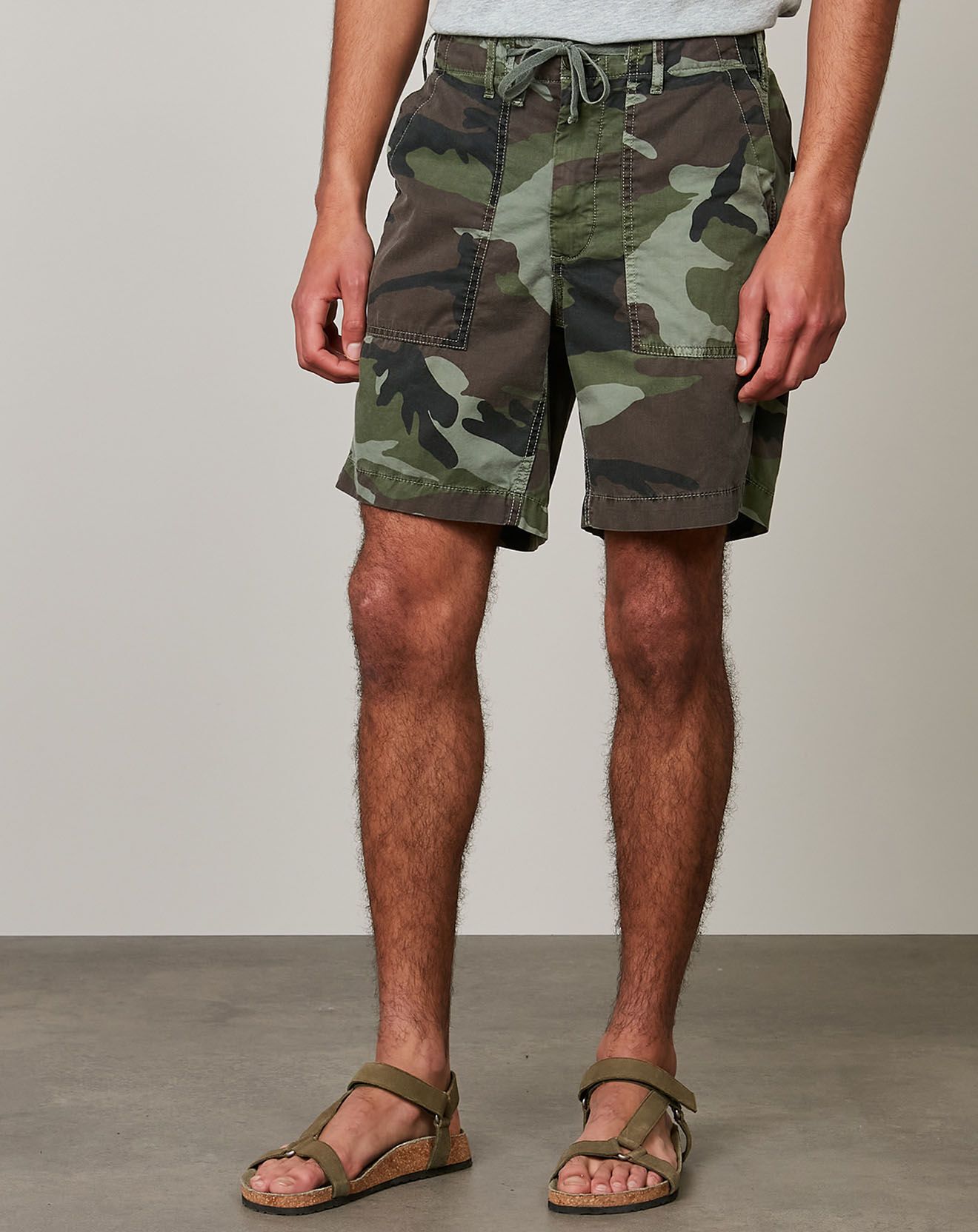 Hartford Short Fatigue Ds camo overdyed moss