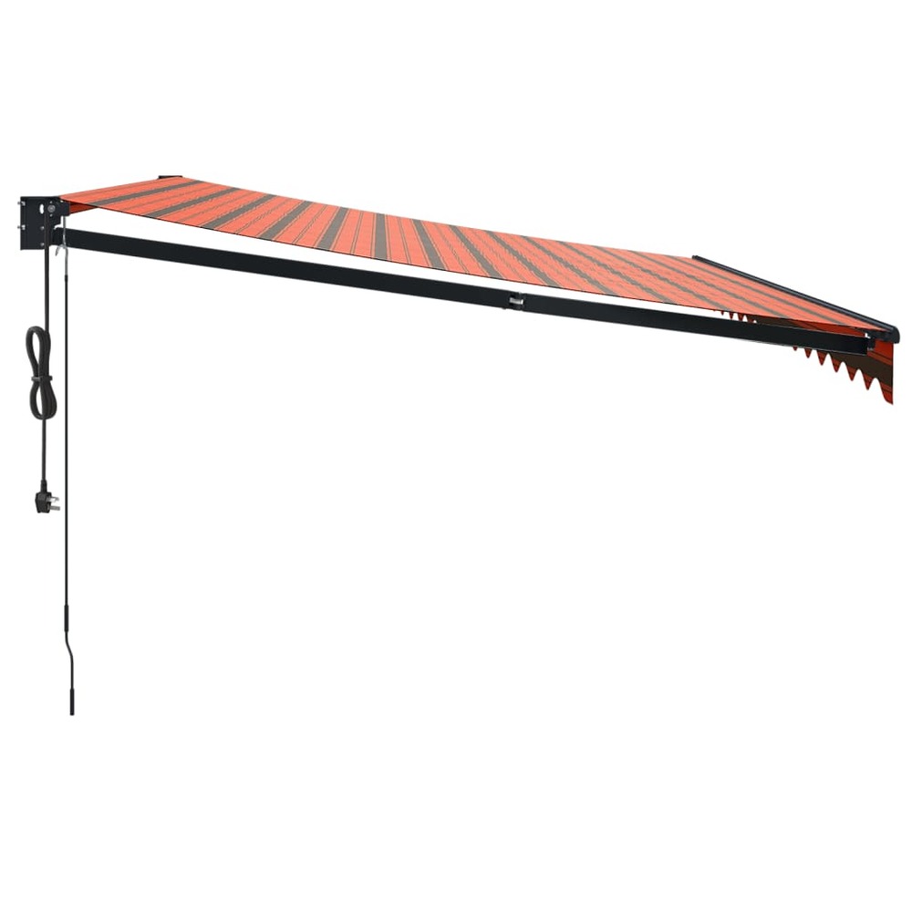 Auvent rétractable automatique orange et marron 4,5x3 m