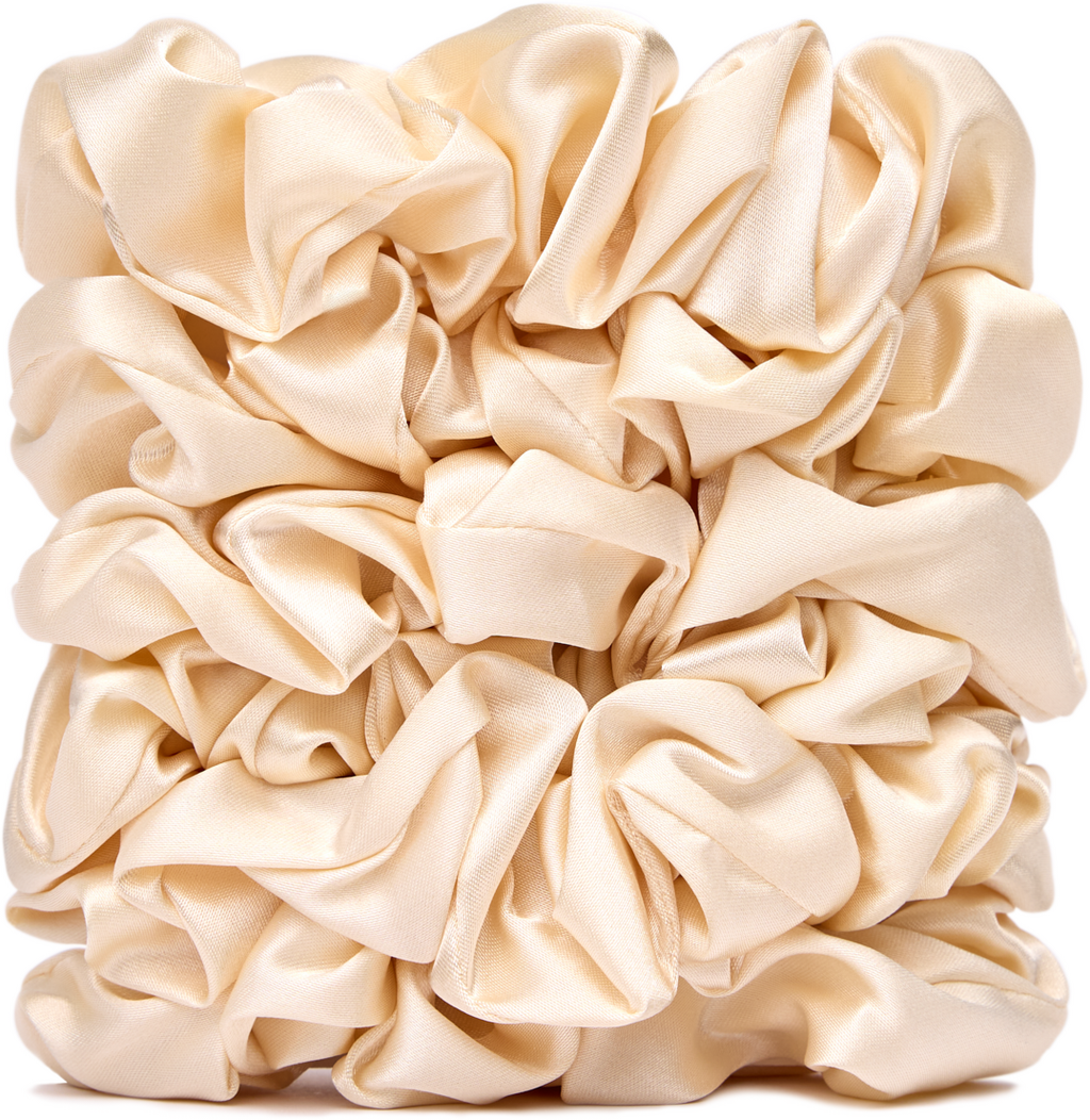 Veganboost  Satin Scrunchie, Big Size, Nude (6 Stk)
