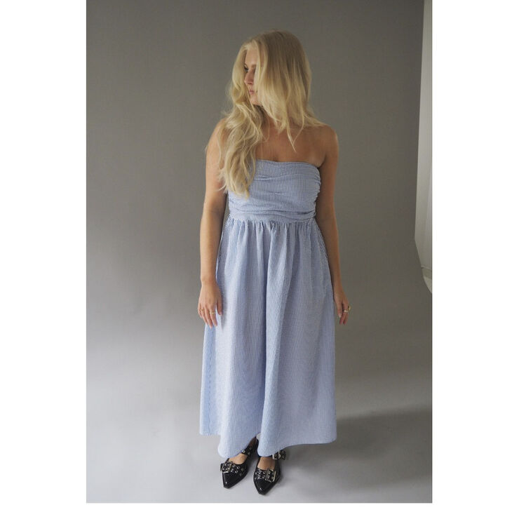 A-VIEW Cecilie stripe dress Blue/white