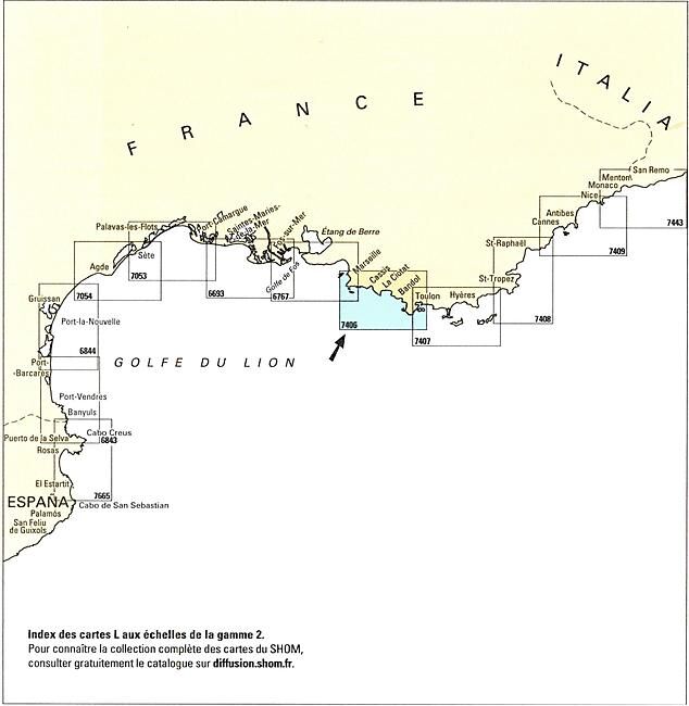 EPSHOM - 7406L DE MARSEILLE A TOULON