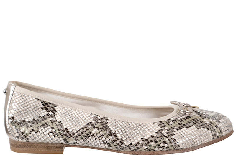 TAMARIS BEIGE SNAKE BALLERINA