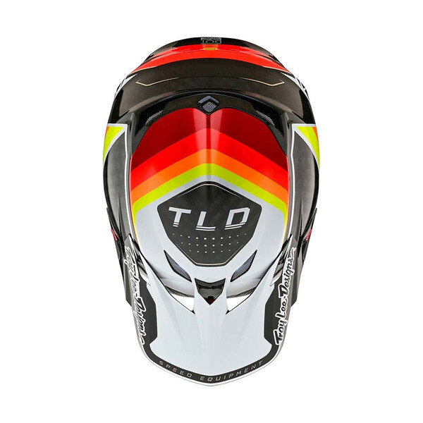 Troy Lee Designs - Casque SE5 Carbon Reverb Noir / Blanc / Jaune / Orange