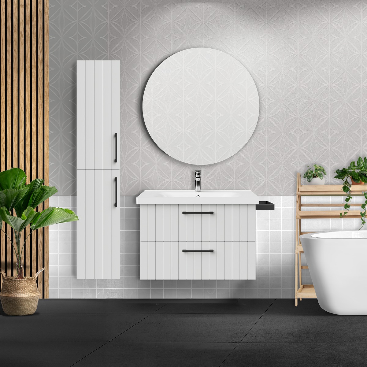 SaniGoods Rangi wastafel 65cm wit