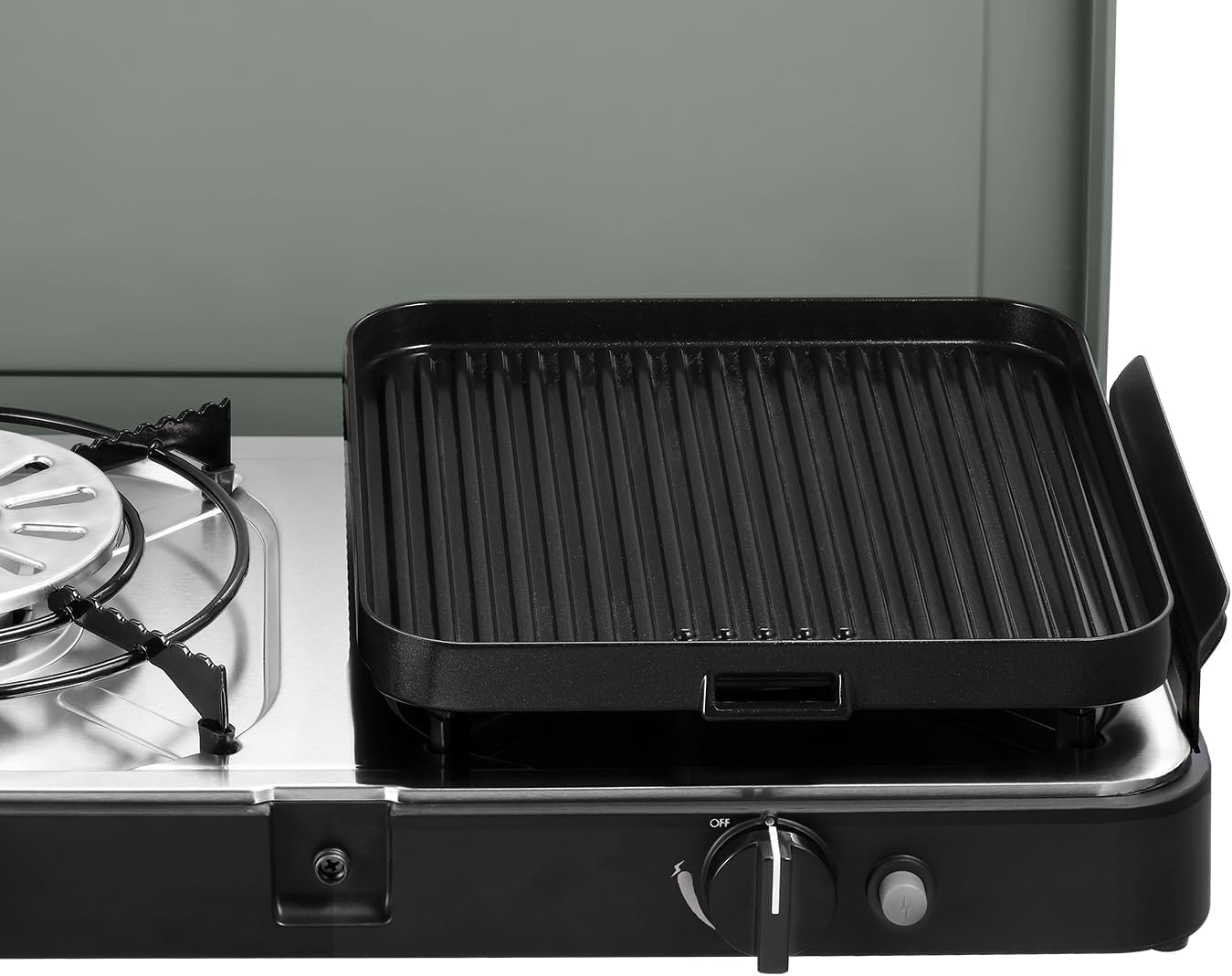 CADAC - 2-Cook 3 Pro Deluxe Camping Gasgrill - 50mBar - Stahl, Aluminium und Kunststoff - Gas-Campingkocher - inkl. Camping Kuchbuch & Transporttasche