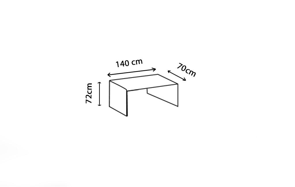 Schreibtisch Cindy2 Weiß 140x72x70 cm