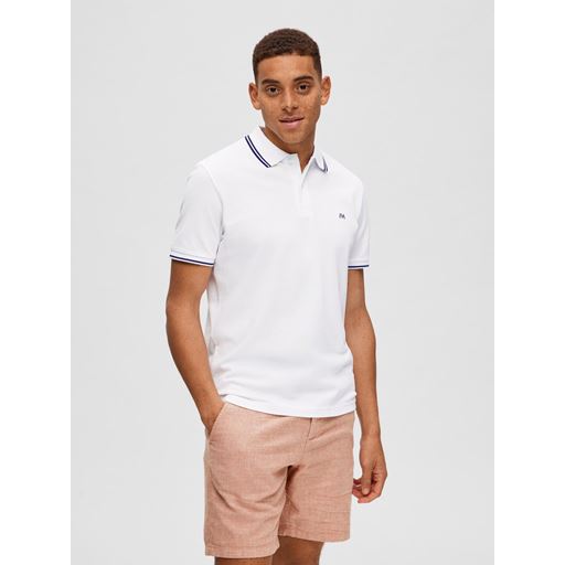 Selected Homme Dante Sport Polo T-shirt, Bright White, S