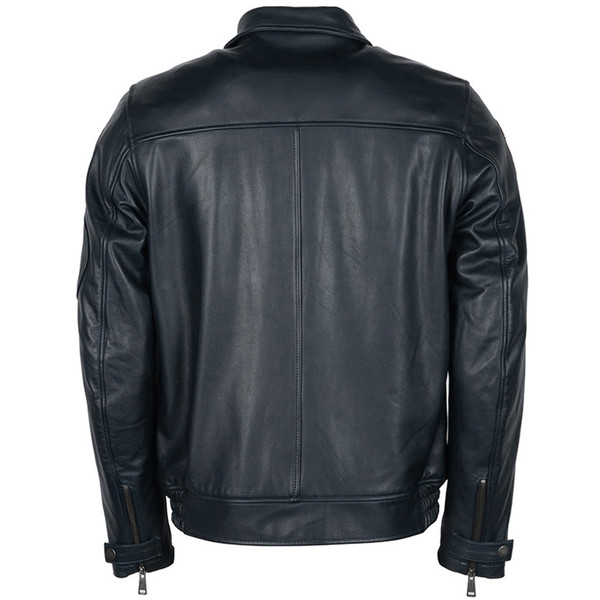 Helstons - Blouson Aeronef Cuir Rag Bleu