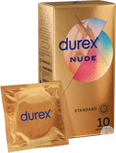 Durex Nude Préservatifs Extra Fins Sensation Peau Contre Peau 10 Pièces
