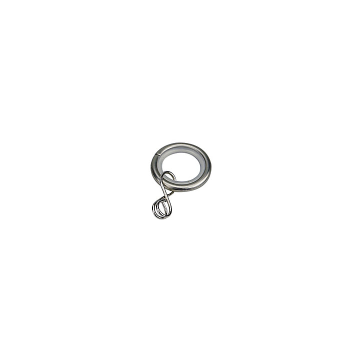 Ensemble d'anneaux GoodHome 10 mm en nickel brossé Nisis