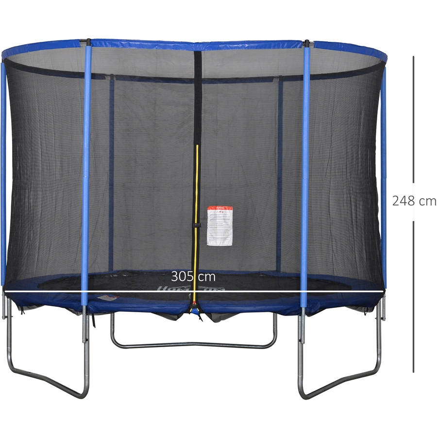 HOMCOM Trampolin mit Sicherheitsnetz blau, schwarz