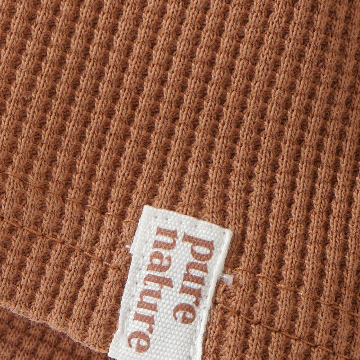 Topomini Pure Collection 2 Baby Langarmshirts aus Waffel-Piqué terracotta / hellblau