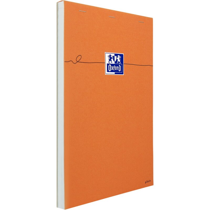 Bloc de bureau Oxford 24 x 31,5 cm agrafé orange - uni - 80 feuilles