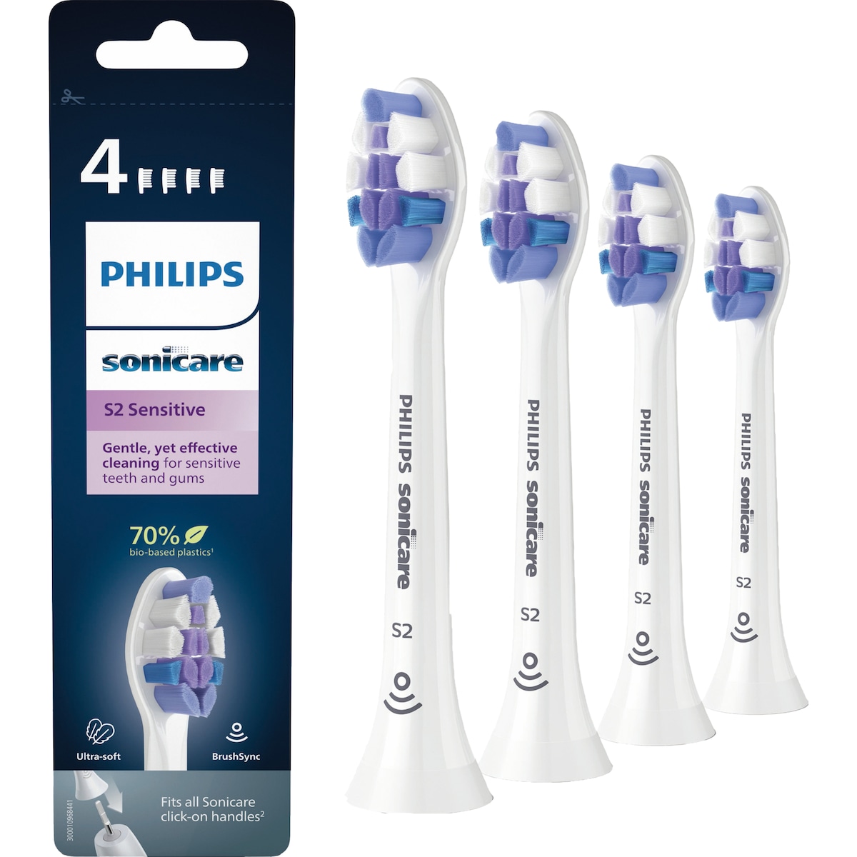 Philips Sonicare Sensitive børstehode HX6054/10 (hvit)