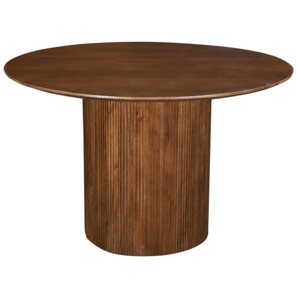 Eettafel Rond Ø120cm - Bruin Mangohout - Jaime