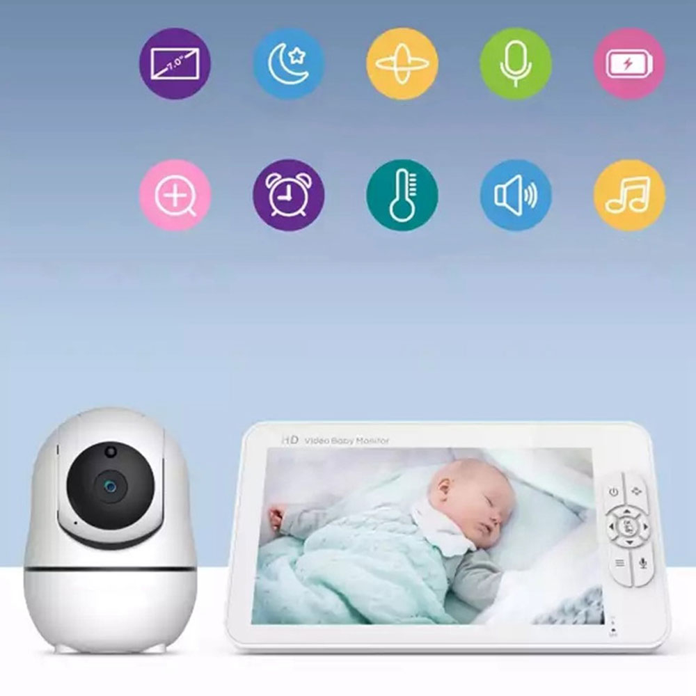 2in1 Schwenkbare Babyphone Kamera Digitaler Wireless 7