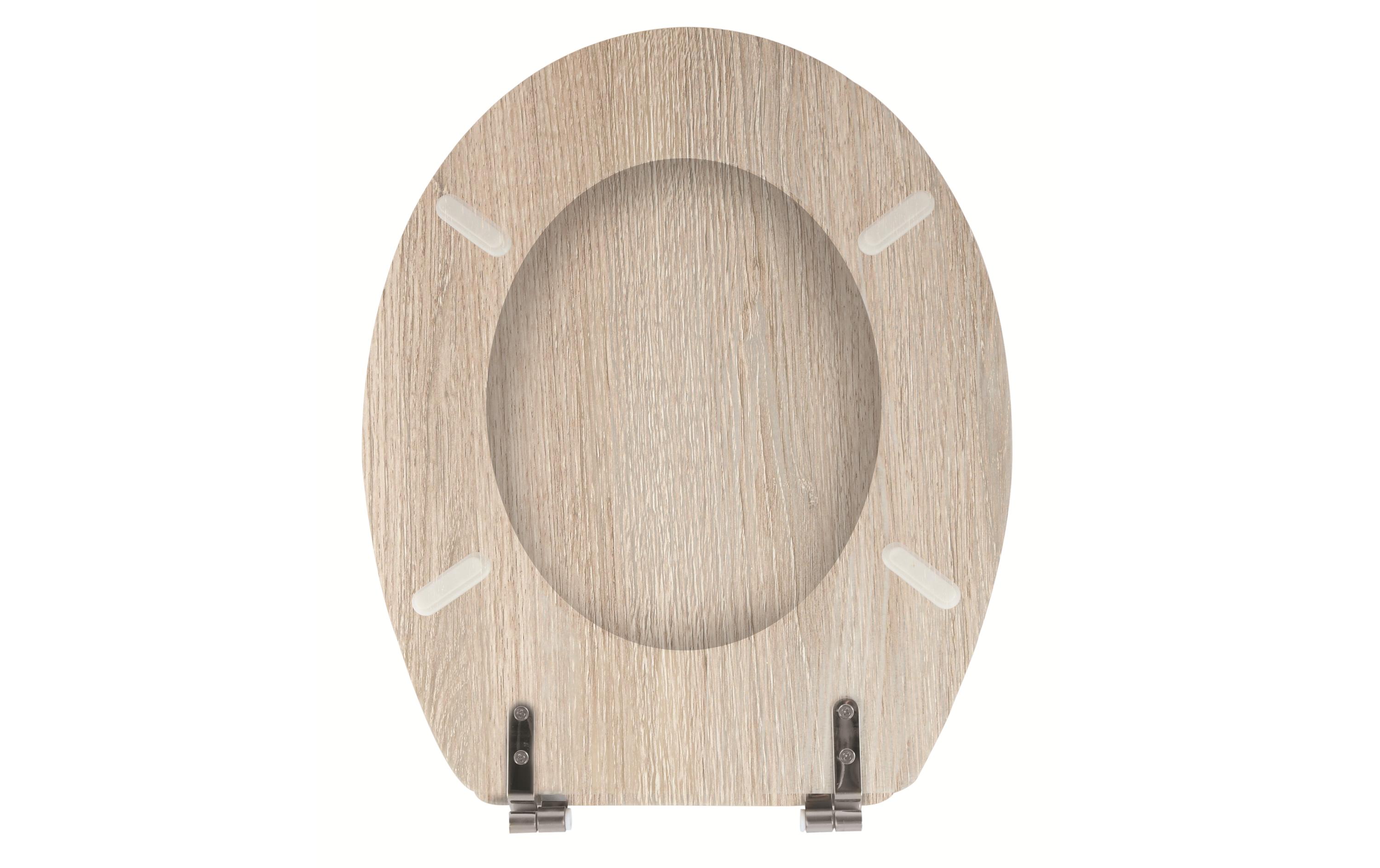Toilettensitz BeigeWC-Sitz mit Edelstahlscharnieren