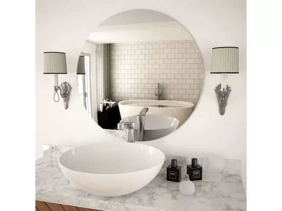 Miroir mural 70 cm Rond Verre