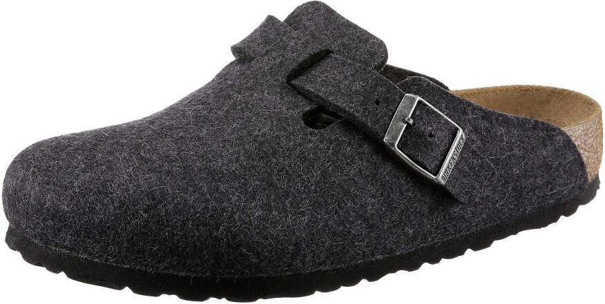 Birkenstock wollen Pantoffels Regular Anthracite Gray