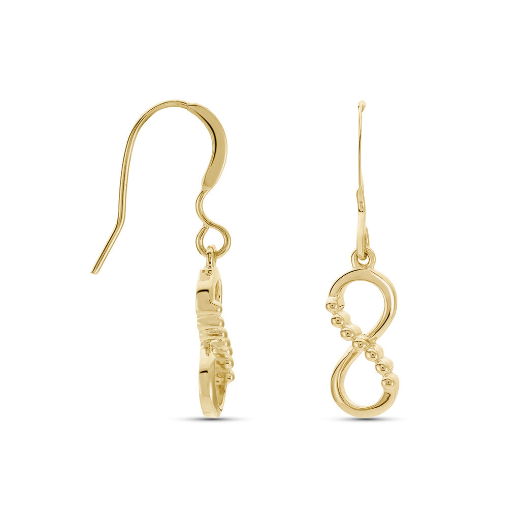 Boucles D'oreilles Pendantes Honoria Plaqué Or Jaune