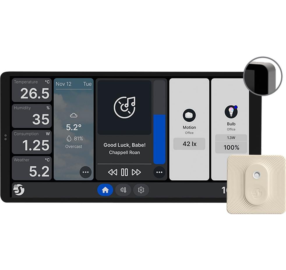 Wall Display X2 +HT Touchscreen Silber<br>Intelligentes Haussteuerungspanel mit einem 6.95-Zoll-Farbdisplay