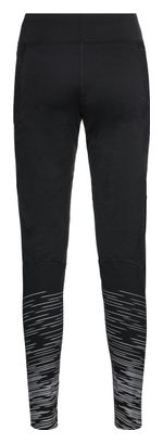 Collant Long Femme Odlo Zeroweight Warm Reflective Noir / Blanc
