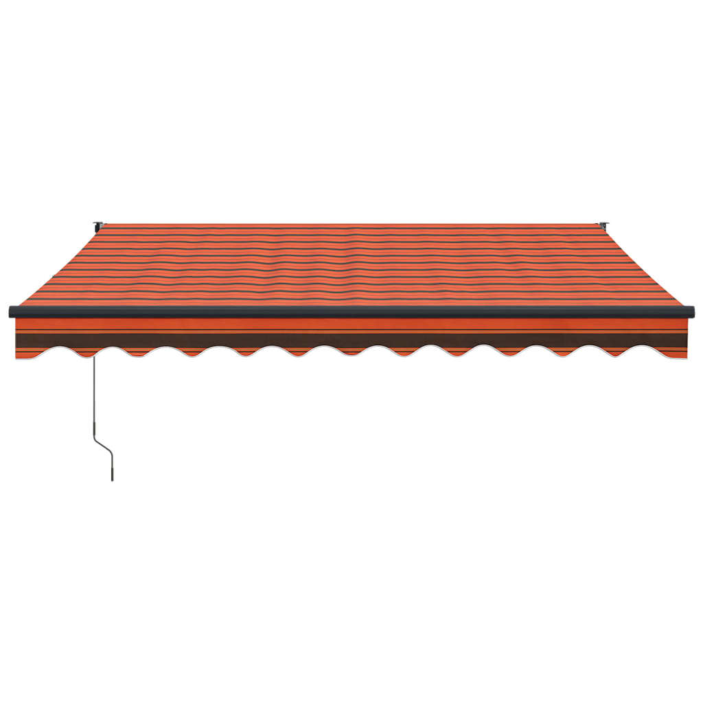 Auvent rétractable automatique orange et marron 3x2,5 m