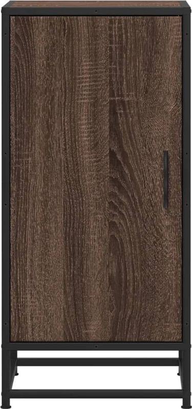 vidaXL - Dressoir - Bruin - Bewerkt Hout en Metaal - 35,5x35x76 cm