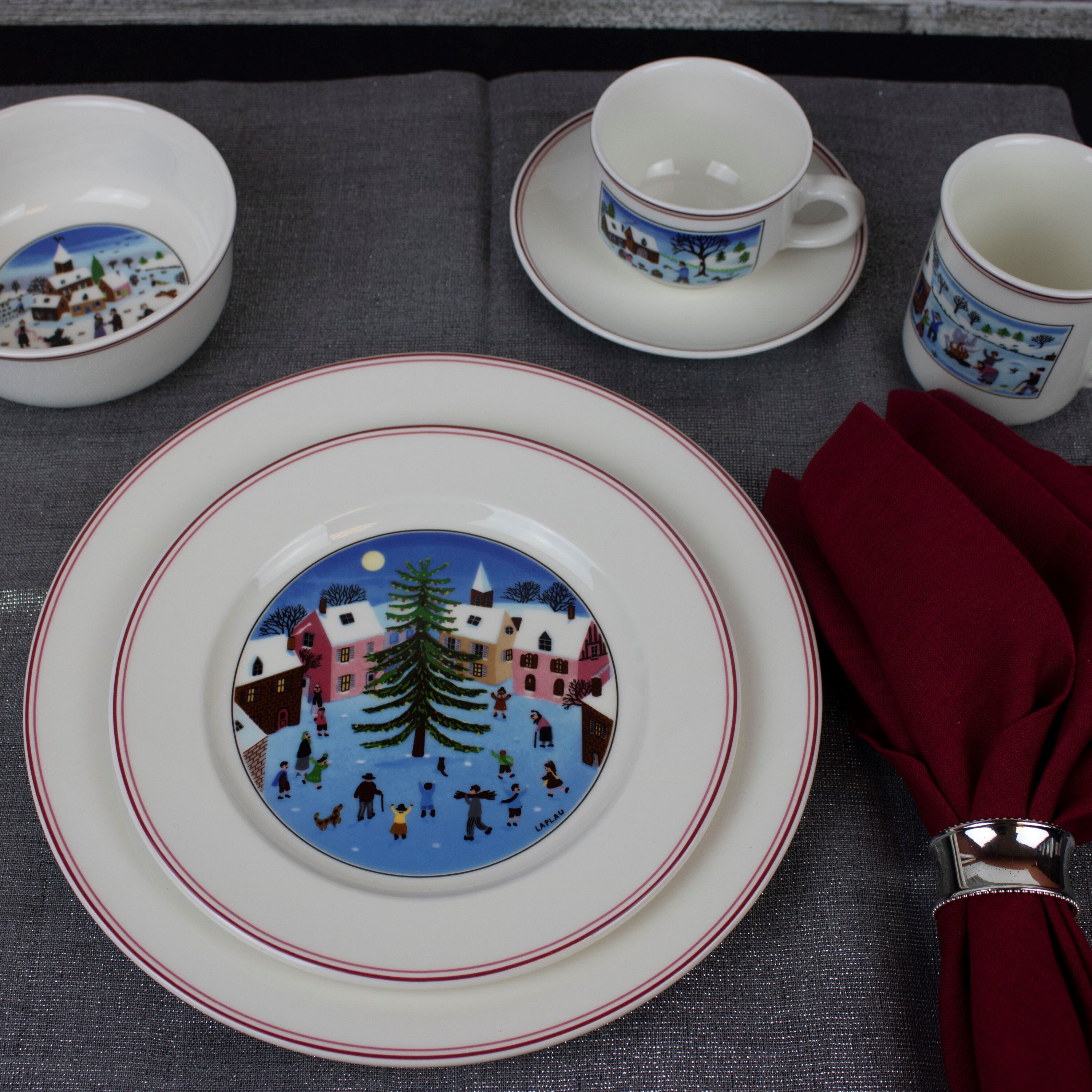 Design Naif Breakfast set Multi-colored, Premium Porcelain