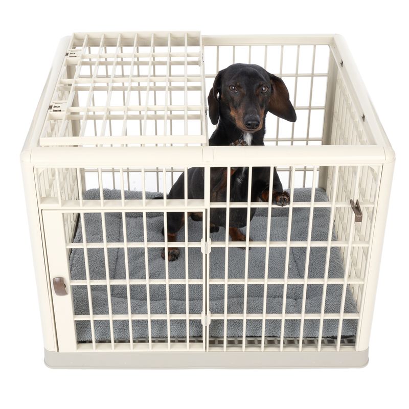 Cage d'intérieur TIAKI avec coussin pour chien