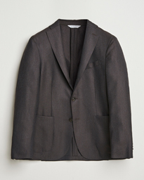 Boglioli K Jacket Wool Hopsack Blazer Dark Brown