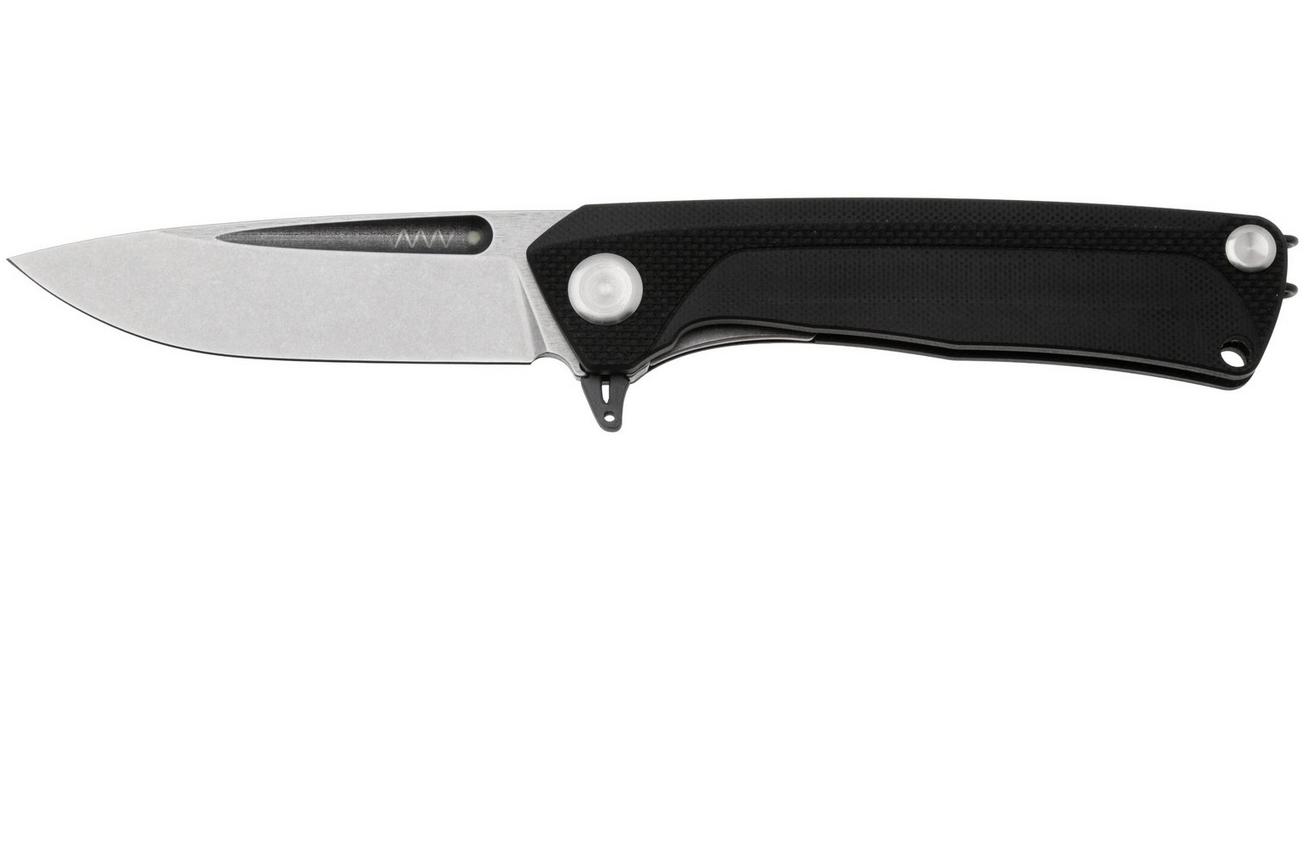 ANV Z200 PLUS-001, Stonewashed Sleipner, Black G10 zakmes
