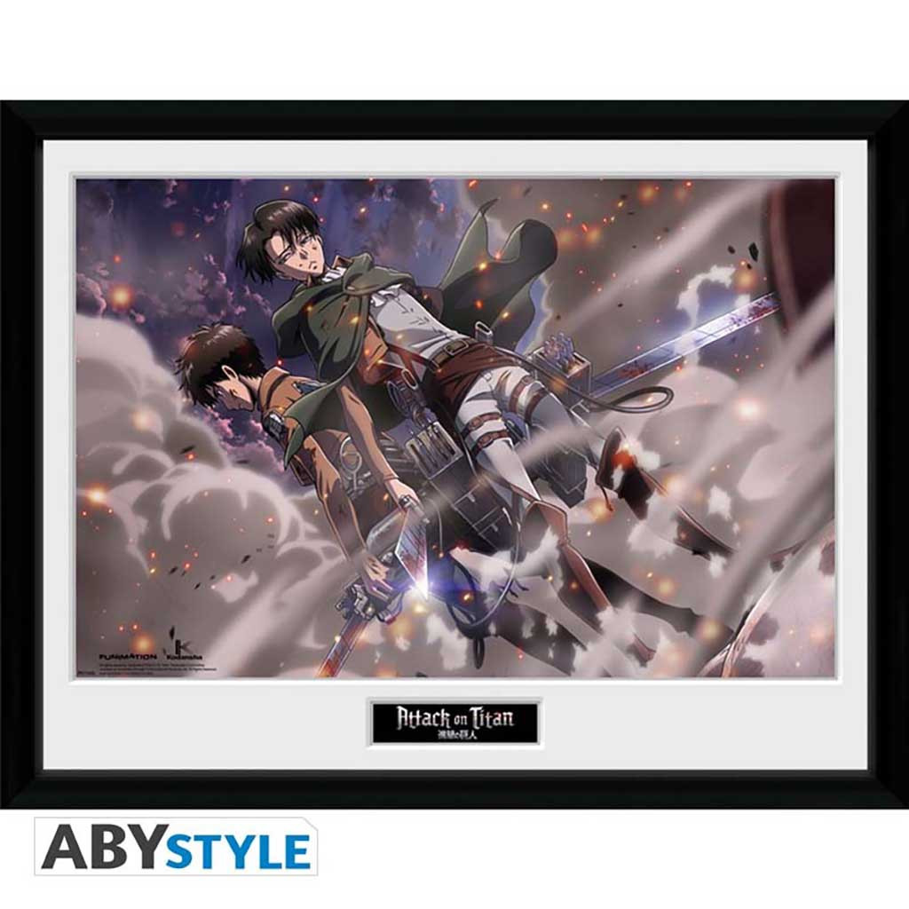 L'Attaque des Titans - Poster Encadré Smoke Blast