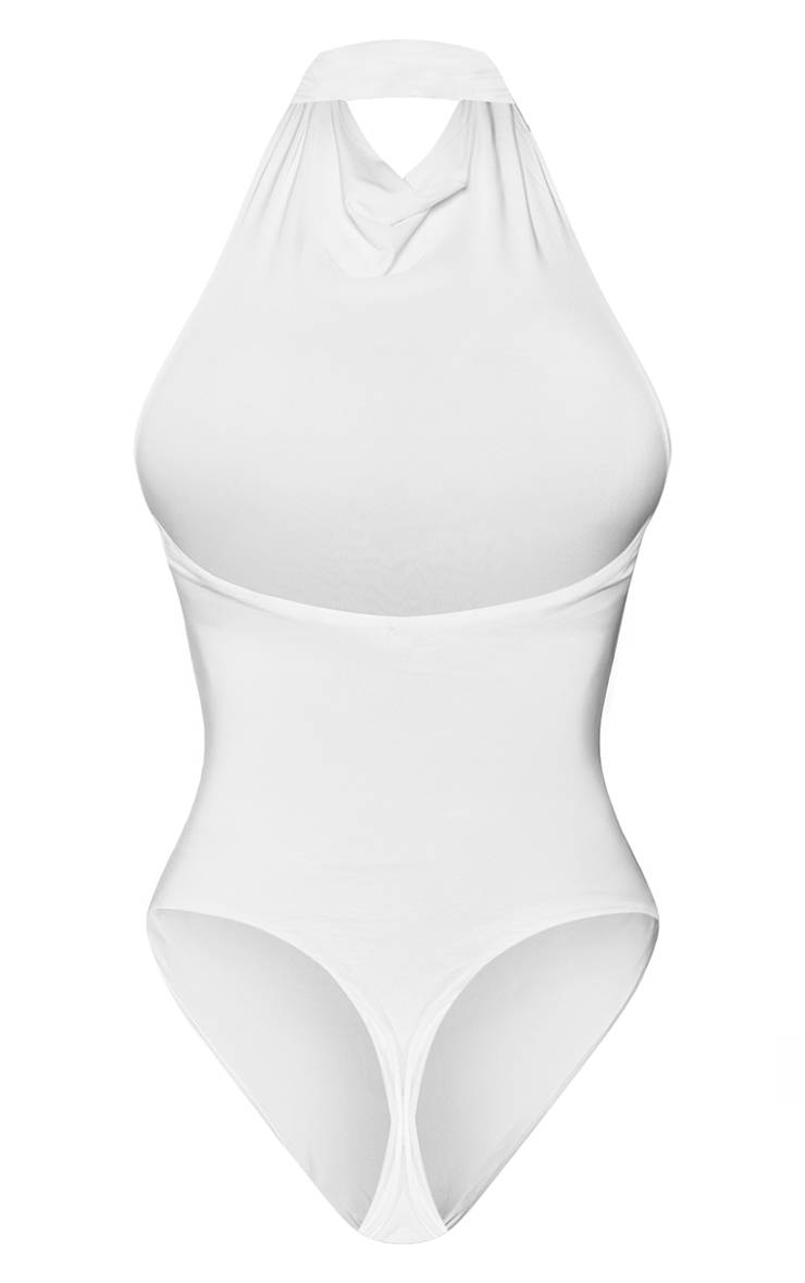 Crème Body Col Bénitier Drapé En Jersey Fluide