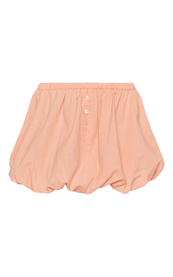 Taupe Jupe Mini En Coton Pêche À Volants Ensemble Coordonné