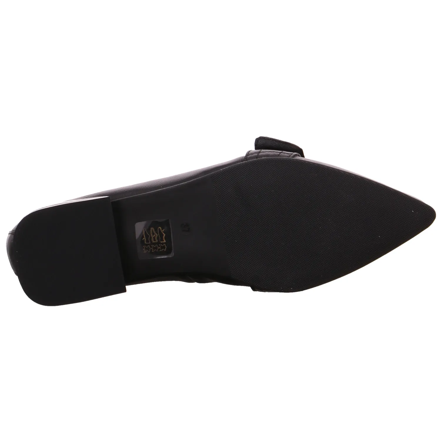 MJUS Slipper Schwarz Leder