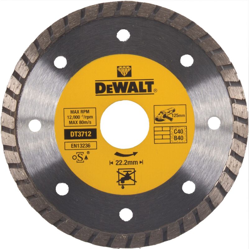 Disque turbo pour matériaux de construction/béton 125 x 22,2 mm