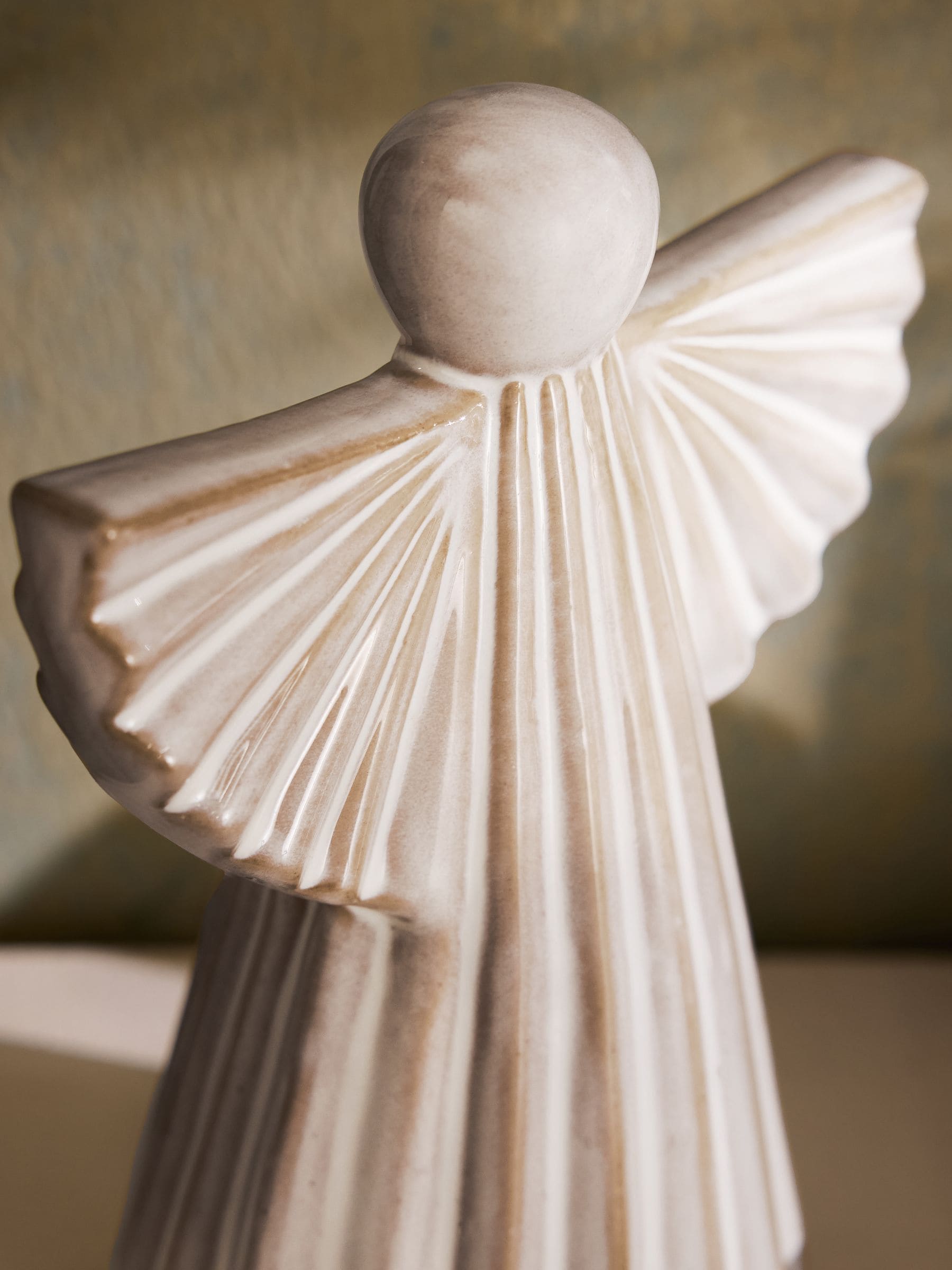 Scandi Ceramic Angel Christmas Ornament
