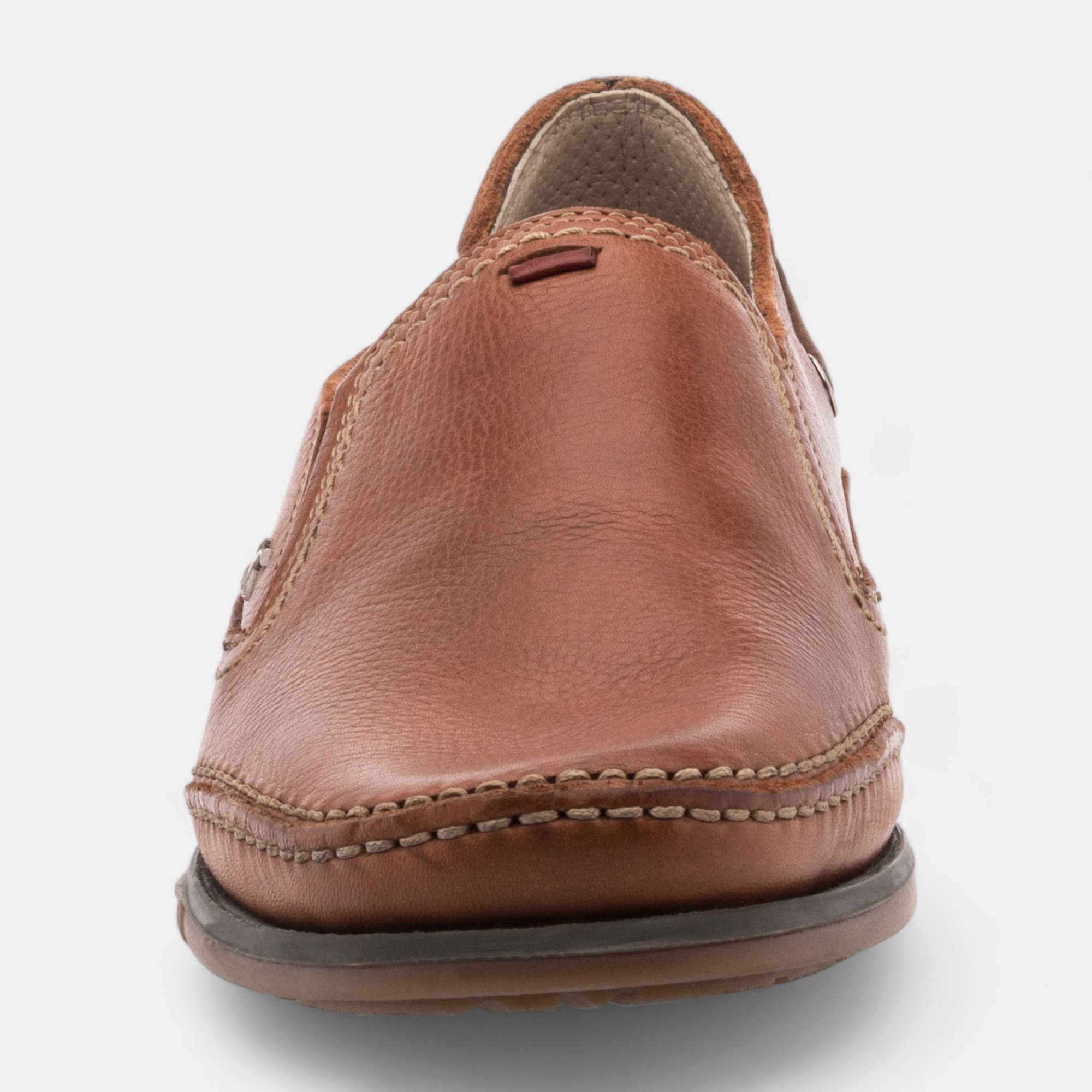 Mocassins Homme en cuir cognac